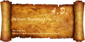Anton Donatella névjegykártya